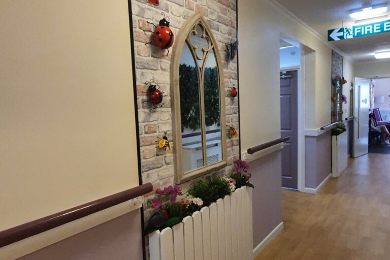 A corridor in Maple Lodge Care home in Catterick