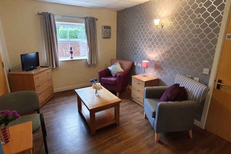 Some residents come as couples- A double suite for a couple at Alpine Lodge Care Home in Stocksbridge.