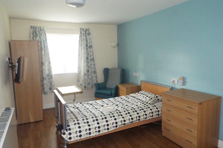 A Bedroom at Foresters Lodge, which you are able to decorate and bring things from home, to make it your place.