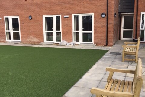 The garden area at Foresters Lodge in Bridlington