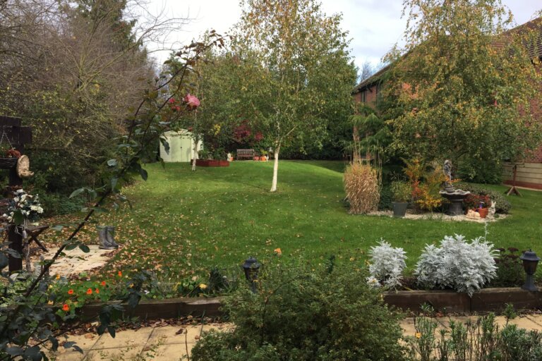 A view of the garden at The Grange Care Home in Darlington, where the residents love to spend sunny days.