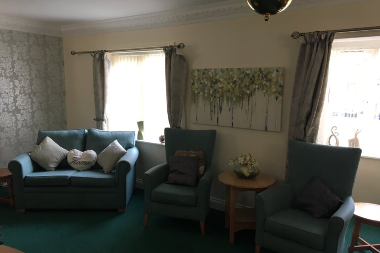 A lounge area at The Grange Care Home in Darlington.
