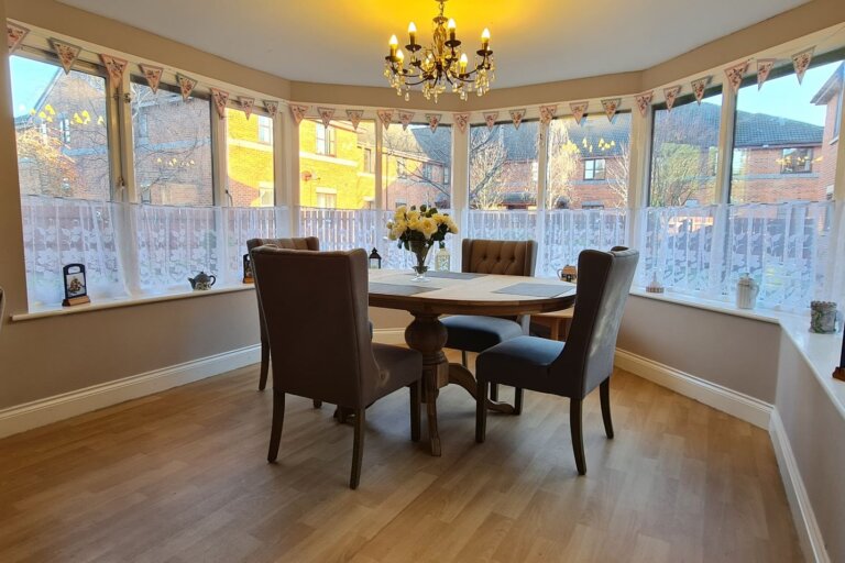 A view of the dining area at The Lawns Care Home in Darlington