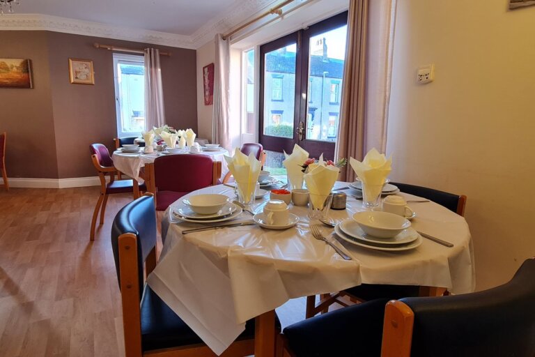 A dining experience for residents at The Lawns Care Home in Darlington.