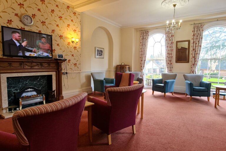 A lounge at The Elms Care Home in Louth