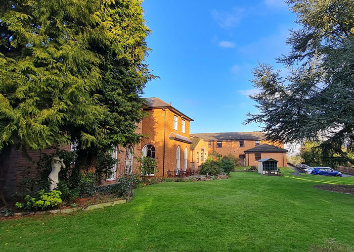 The lovely gardens at The Elms Care Home in Louth