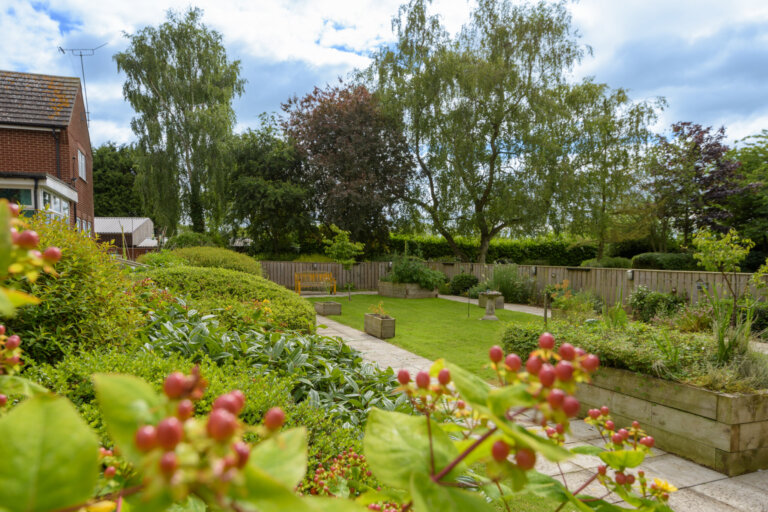 The residents at Cranswick Lodge Care Home take full advantage of the wonderful garden when loved ones come to visit in the summertime.