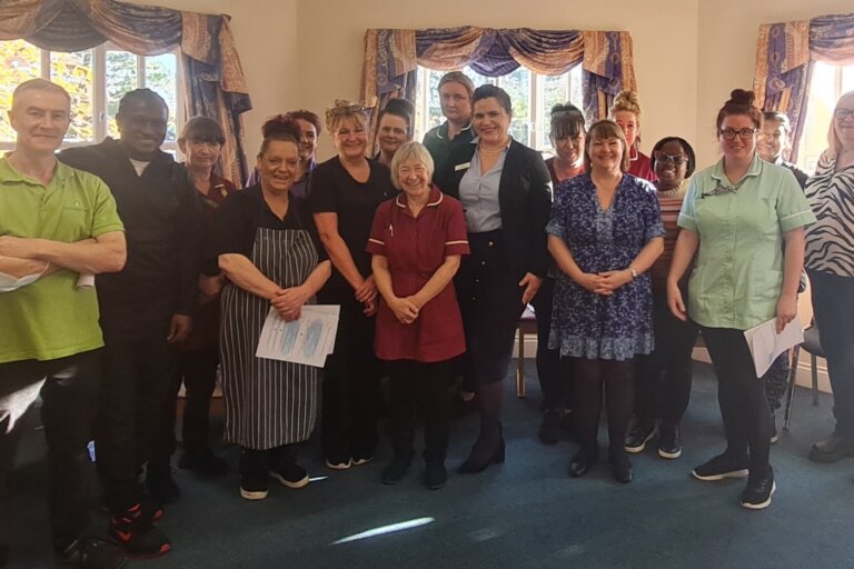 Inside The Grange Care Home in Darlington, the staff recently gathered to pose for photographs, showcasing the team's camaraderie and commitment.