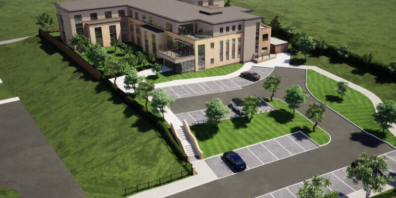 An external image of Springfield Manor Care Home, due to open in June, in Stoke