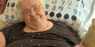 Figham House resident, Irmgard To mark the 80th anniversary of D-Day, we at Figham House Care Home in Beverley took some time to reflect on this significant historical event with our residents, Irmgard.