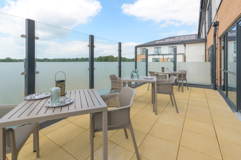 A balcony view for residents at Stoke-on-Trent's latest care offering, Springfield Manor.