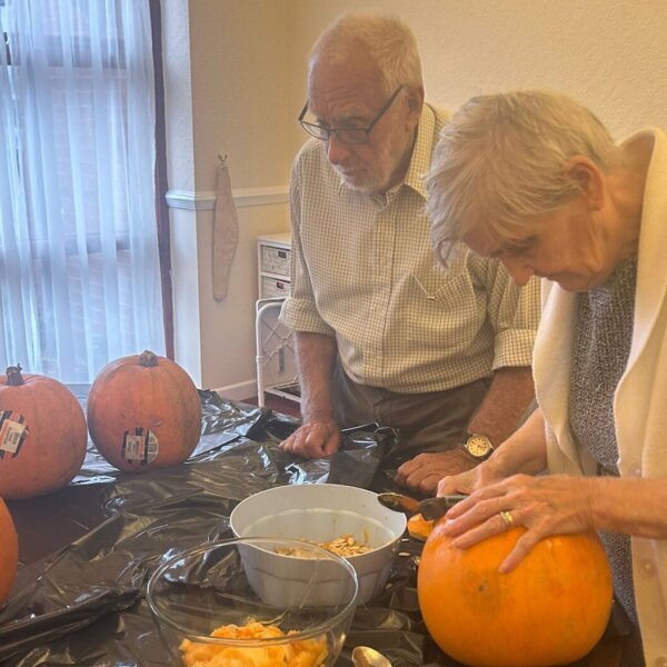 Celebrate Halloween fun at Maple Lodge Care Home with creative pumpkin carving and joyful community activities for residents.
