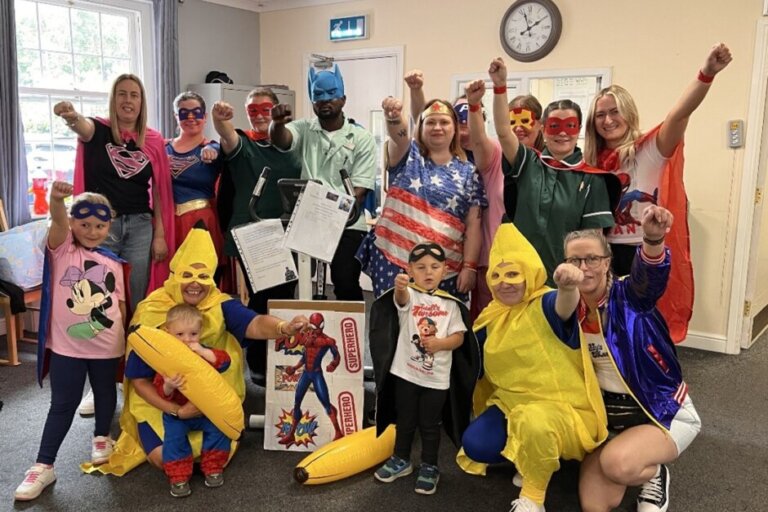 Highgate Care Superheroes raise money for Alzheimer's Society.